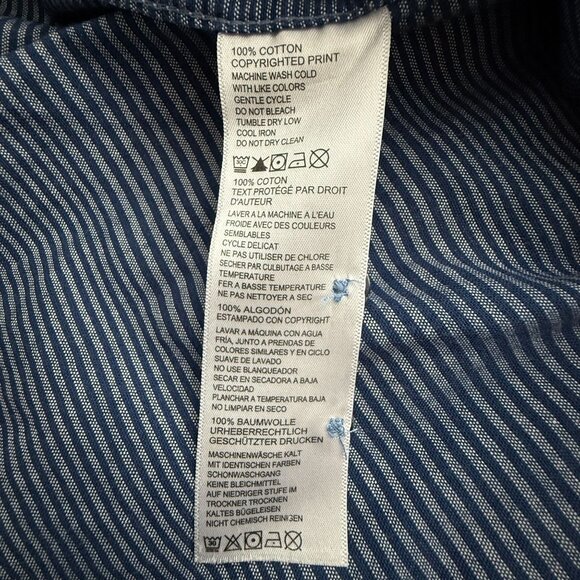 Tommy Bahama Mens XXL Pixel Palms Camp Shirt Blue Hawaiian Button-Up 100% Cotton - Picture 9 of 9